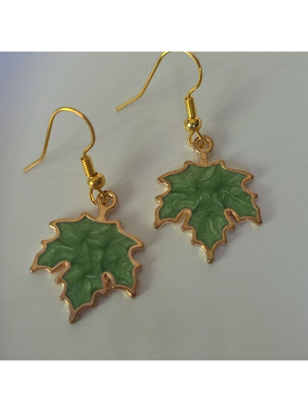 Mapleleaf Earrings Lightweight Wood Colorful Fall Autumn
